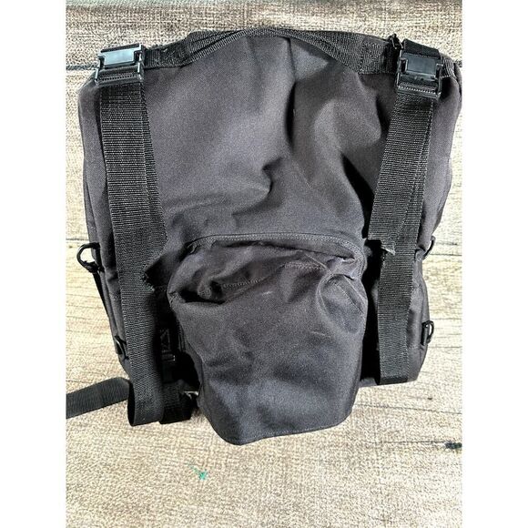 Harley Davidson by SAC Black Motorcycle Sissy Bar Backrest Luggage Bag 20x17x9 - Picture 6 of 11